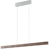 Quitani LED-hengelampe Lisene, valnøtt/sølv, CCT 117 cm, dimbar