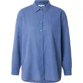 Pepe Jeans for woman. PL3051386 Bernadette navy shirt (L), Casual, Linen, Long sleeve