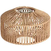 Anne Light & Home Hengelampe Ropex 4530, 5 lyskilder, lang, svart, kabel brun