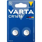 Varta 06616, Oppladbart batteri, CR1616, Lithium, 3 V, 2 stykker, 1,6 mm