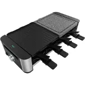 Cecotec 03225 raclettegrill 8 personer, 2 soner, aluminium og stein