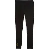 Puma ESS METALLIC Leggings Women, Clothing, Black/Metallic Gold, XS