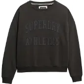 Superdry for woman. W2012334A Grey Athletic Tonal Applique Sweatshirt (XL), Casual, Cotton, Long sleeve