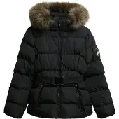 Superdry for woman. W5011928A Fuji Belted Puffer Jacket black (XXL), Casual, Polyester