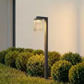 LUCANDE LED-gatelampe Beelia, antrasitt, 90 cm, riflet