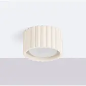 Sollux Taklampe RIBLA, beige, Ø 10 cm, metall, GX53