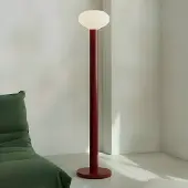 Aldex Gulvlampe Flo, rød, høyde 138 cm, 1 lyskilde, glass