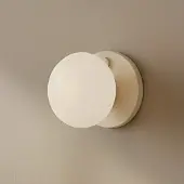 Aldex Vegglampe Flo, beige, Ø 19 cm, glass
