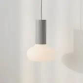 Aldex Hengelampe Flo, grå, 1 lyskilde, glass