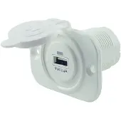 Talamex Enkelt Usb-uttak Med Innfelt Ramme 2.4a