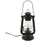 LINDBY bordlampe Raisa, rustfarget, metall, lykt, E14