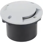 LINDBY LED-bakkespot Nandita, Ø 10 cm, sølv, IP65