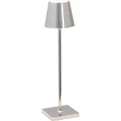 Zafferano Poldina mikro-batterilampe, innvendig kromblank