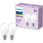 Philips LED-lyspære Classic 7W/827 (60W) 2-pack E27