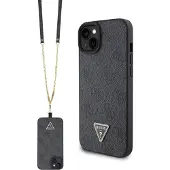 GUESS GUHCP15MP4TDSCPK iPhone 15 Plus 6,7" svart/svart hardcase Crossbody 4G Metal Logo