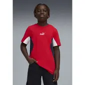 Puma Essentials Block Tee Youth, Clothing, Red, 15-16Y