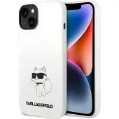 Karl Lagerfeld Choupette-etui i silikon til iPhone 14 Plus - hvit