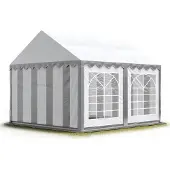 TOOLPORT 3x3 m partytelt, PVC-presenning, grå-hvit