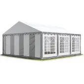 TOOLPORT 5x6 m partytelt, PVC-presenning, grå-hvit