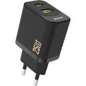 Dudao A26TEU Adapter 25Watt GaN 1xUSB-C 1xUSB-A Sort