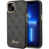 GUESS GUHCP14MHG4SHK iPhone 14 Plus 6,7 "svart / svart hardt etui 4G Vintage Gold Logo