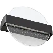 LUCANDE LED-vegglampe Narkelo, svart/klar, CCT, IP44