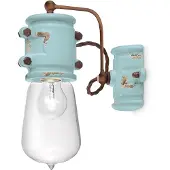 FERROLUCE Vintage-vegglampe C1523 turkis