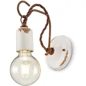 FERROLUCE C665 vegglampe i hvit vintage-stil