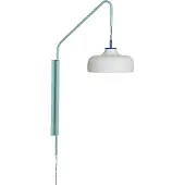 Hubsch vegglampe Current, lyseblå, utstikk 71 cm