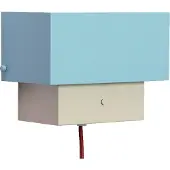 Hubsch Vegglampe ART, blå/sandfarget, bredde 22 cm, jern