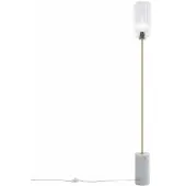 QAZQA Art Deco gulvlampe messing med klart glass - Rid