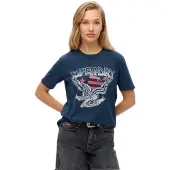 Superdry Embellish Varsity Relaxed Kortarmet T-skjorte