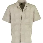BOSS for man. 50559322 Rayer beige shirt (XL), Casual, Cotton, Short sleeve