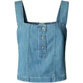 Pepe Jeans for woman. PL3051437 Top Bridget blue (L), Casual, Cotton, Sleeveless / Straps