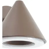 LINDBY utendørs LED-vegglampe Soran, brun, metall, IP44