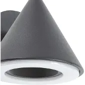 LINDBY utendørs LED-vegglampe, Soran, svart, metall, IP44