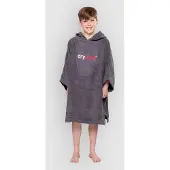 Dryrobe Towel Robe Organic Kids 5-9 Poncho grå