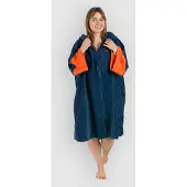 Dryrobe Fullzip Towel Robe Organic Cotton Poncho blå