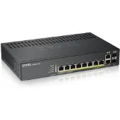 Zyxel GS1920-8HPv2 - Switch - smart - 8 x 10/100/1000 (PoE+) + 2 x kombo-Gigabit SFP - stasjonær, veggmonterbar - PoE+ (130 W)