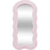 Atmosphera speil med rosa ramme volang 30 x 60 cm
