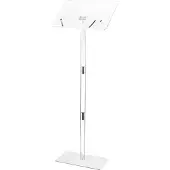 Vevor Podiumstativ, 1100 mm akryl-talerpult, bærbart laptop-bord med bred leseflate, bokklemmer, justerbar vinkel, gulvstående, for klasserom, bryllup, konferanse, forelesning og konsert
