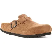 Birkenstock Boston Soft Footbed Suede Leather Sandaler brun