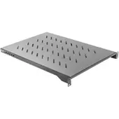 Lanberg - Rack-hylle - RAL 9004, svart - 1U - 19