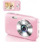 INF Digitalkamera 1080P 44MP 16x zoom 2,4-tommers skjerm Pink