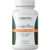 Alpha Plus Lysine Plus 500 mg Vegansk aminosyre 90 kapsler