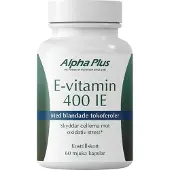 Alpha Plus E-vitamin 400IE, 60 myk kapsler