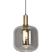 QAZQA Design pendellampe svart & gull med røykglass - Zuzanna