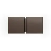 Wever & Ducre vegglampe CG Square i bronse, bredde 21 cm, 2 lyskilder
