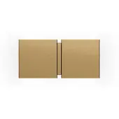 Wever & Ducre vegglampe CG Square beige, bredde 21 cm, 2 lyskilder