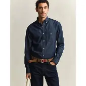 Gant for man. 3000400 Shirt Regular Fit navy (3XL), Casual, Cotton, Classic, Long sleeve